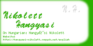 nikolett hangyasi business card